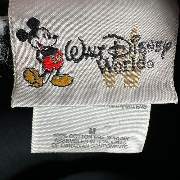 Vintage Walt Disney Port Orleans Resort  Hat T-Shirt Men’s Medium 90s Rare Black - Picture 7 of 10